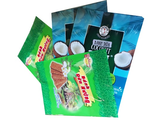 Embalaje de galletas de coco