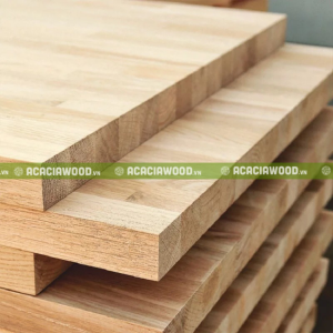 Madera de Acacia con Juntas de Dedo