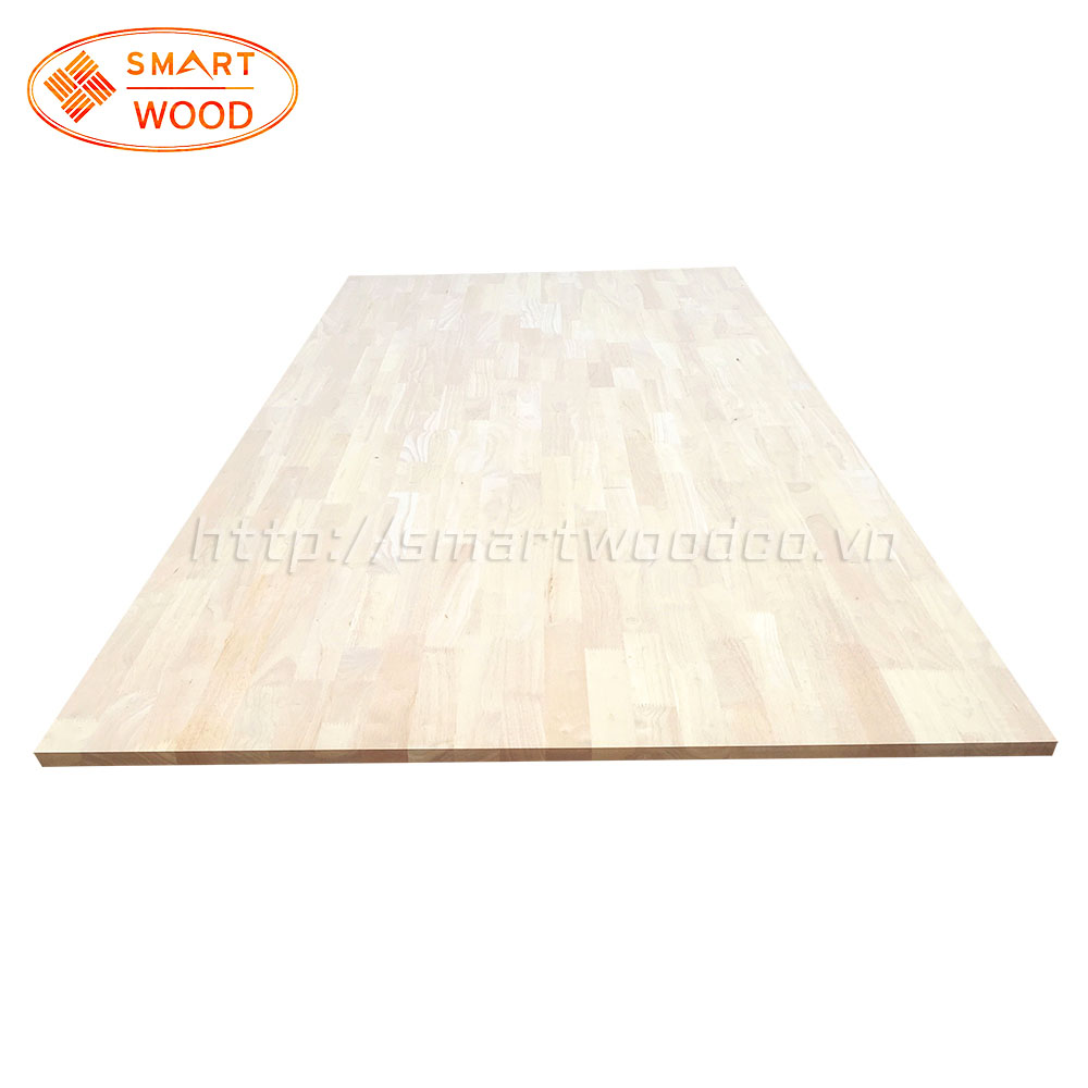 Unión de dedo de madera de caucho