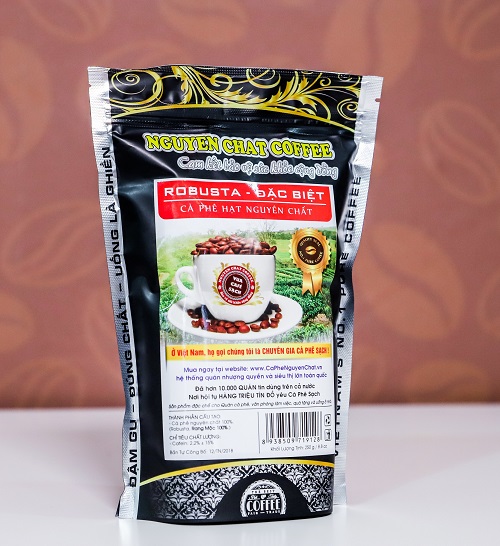 Granos de café Robusta puro