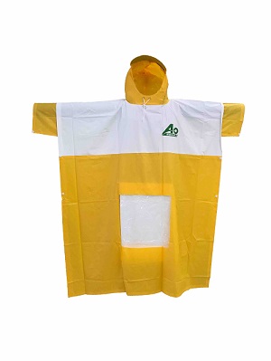 Impermeable para moto blanco y amarillo