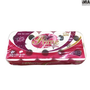 Papel Higiénico Prime - 10 Rollos, 2 Capas, Con Co...