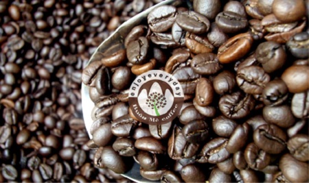 Granos de café Robusta puro