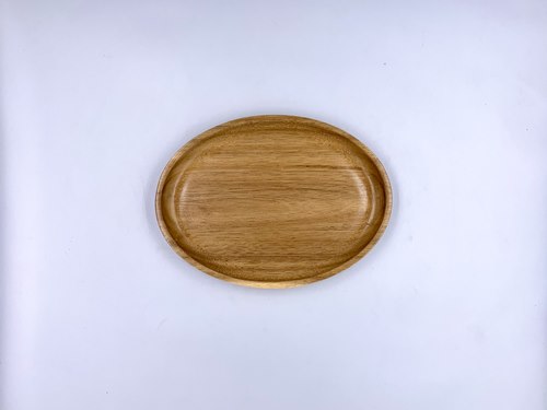 Bandeja de madera ovalada