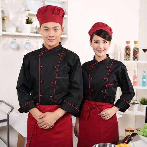 Uniforme de cocina negro