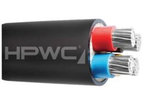 Cable de alimentación sin blindaje HPWC, conductor de aluminio.