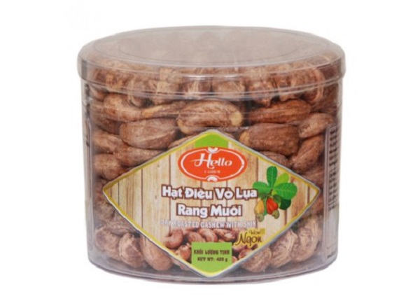 Nueces de anacardo tostadas sin sal con piel 420g.