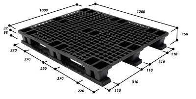 Paleta de plástico negro