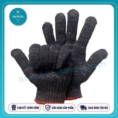 Guantes tejidos de color pimienta