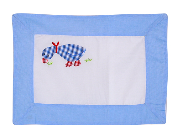Funda de almohada azul