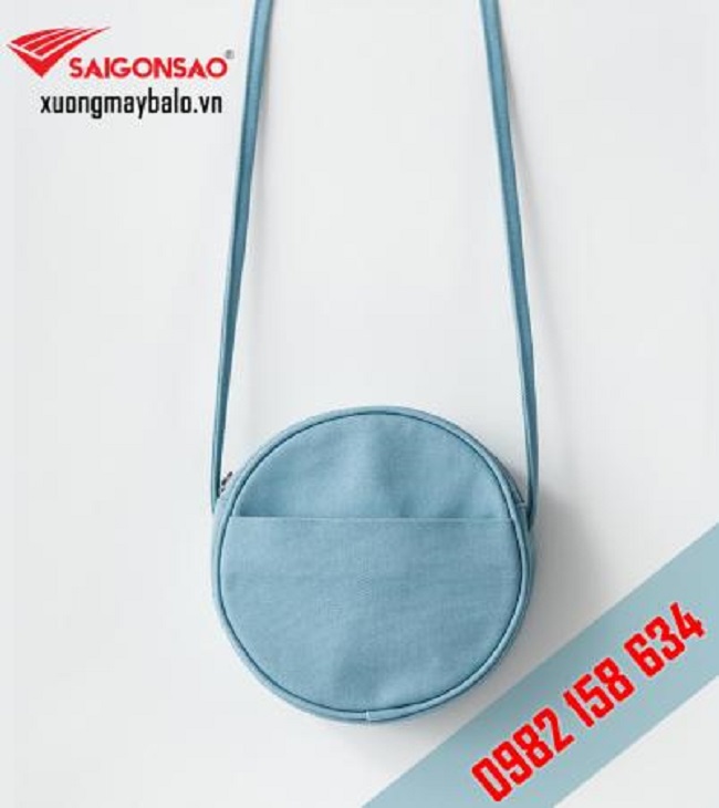 Bolso redondo de lienzo
