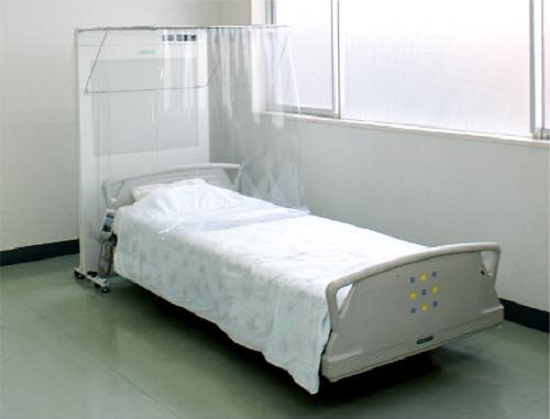 Cámara de bioseguridad para camas de hospital