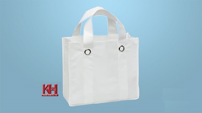 Bolsa blanca de tela no tejida