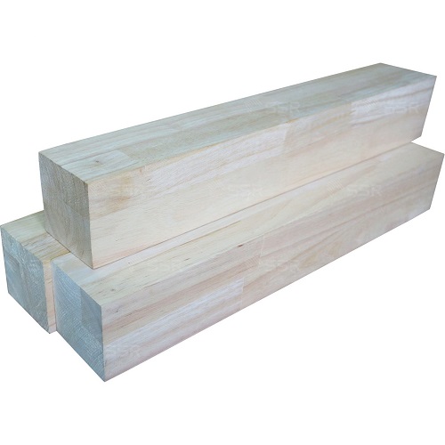 Tablones laminados de madera de caucho