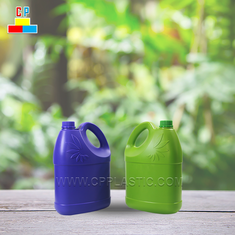 Botella de plástico HDPE de 5 litros para detergente de lavandería.