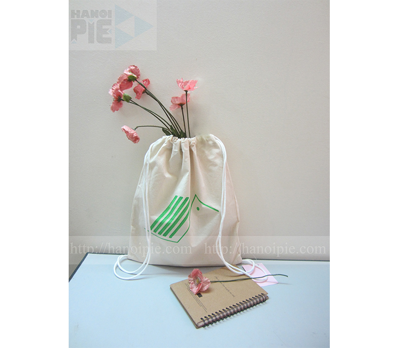 Bolsa de algodón con cordón personalizada