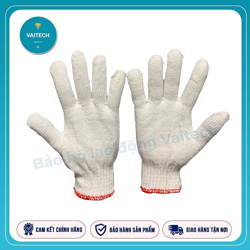 Guantes tejidos de crema blanca