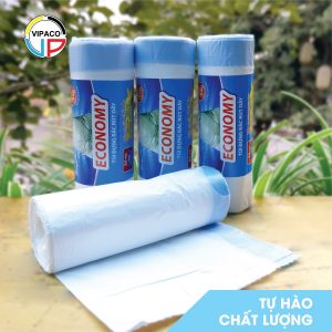 Bolsa de basura con cordón para economía.
