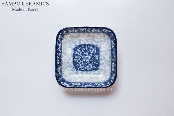 Plato de cerámica cuadrado