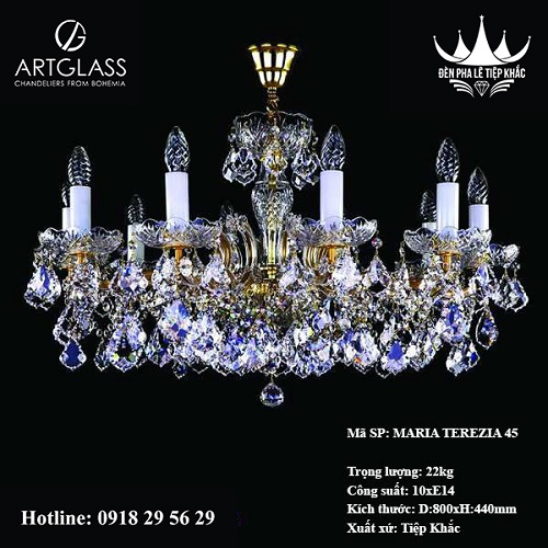Lámpara de araña de cristal