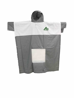 Impermeable para moto en color blanco gris