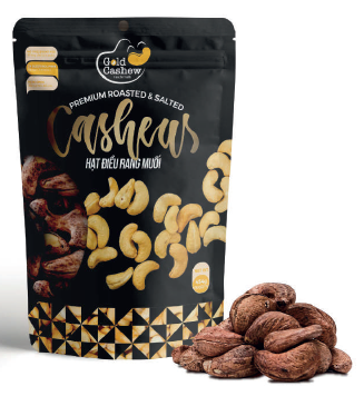 Anacardos de alta calidad que han sido tostados y ligeramente salados, aún en sus cáscaras.