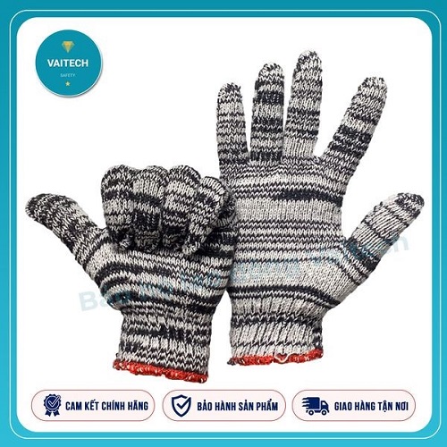 Guantes de punto a rayas de colores