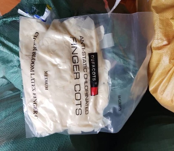 Cubiertas de dedos de goma sin cinturón
