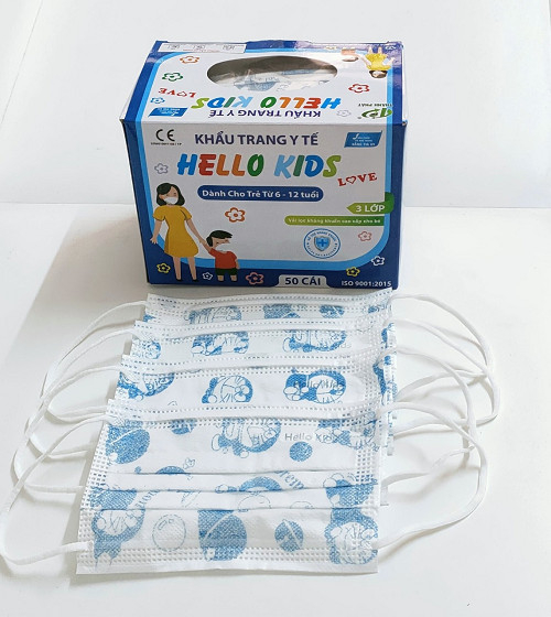 Hola niños, mascarilla médica