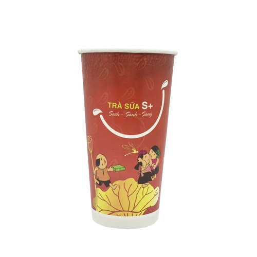 Vaso de papel para té con leche de 22 oz.