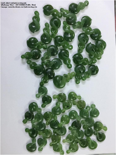 Colgante de Jade Natural de un Solo Giro de la Suerte