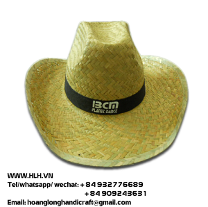 Sombrero de paja para hombres vaqueros