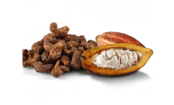 Nueces de anacardo tostadas con sabor a cacao de los aztecas.