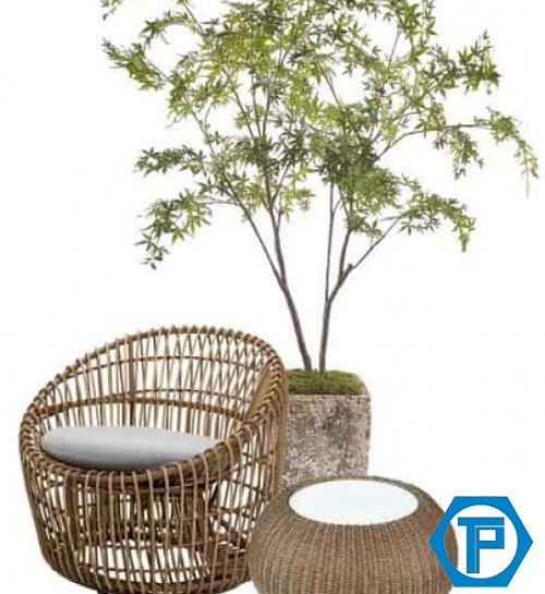 Silla de café de polirratán TP28