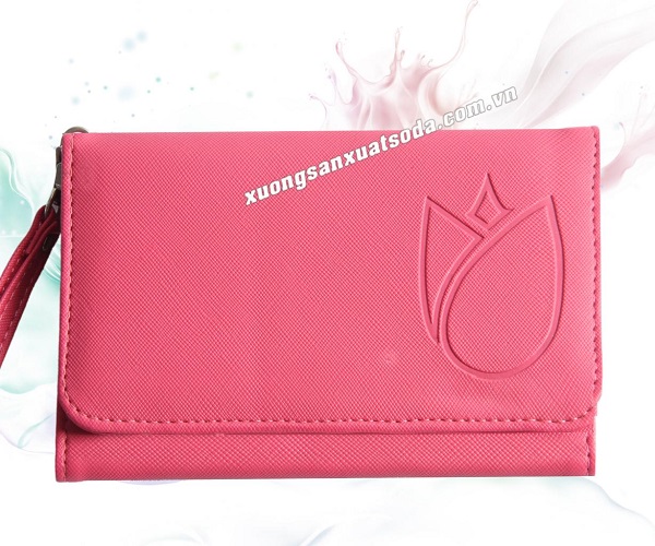 Bolso de cuero rosa