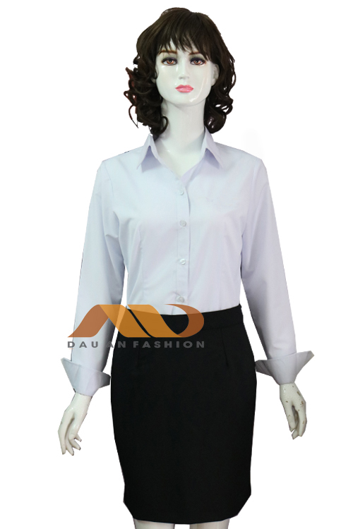 AS0141 Camisa blanca de uniforme de oficina