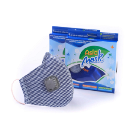Máscara de carbón activado con válvula Asia Mask