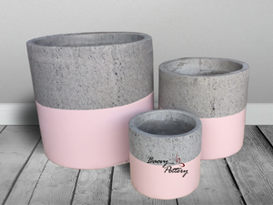 Macetas de Concreto Pintadas