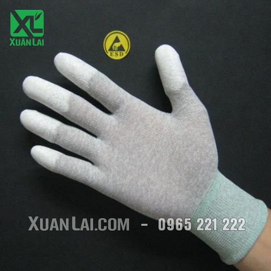 Guantes de carbono recubiertos en las yemas de los dedos