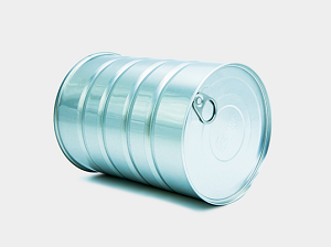 Latas de alimentos sin imprimir
