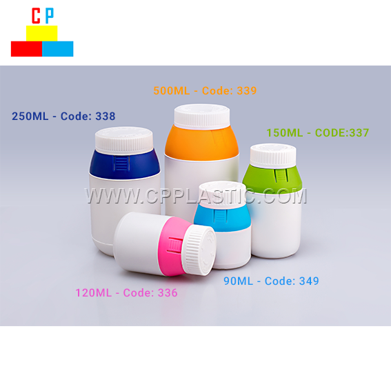 Botella de plástico de 90 ml - 500 ml