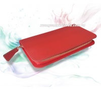 Billetera de cuero rojo