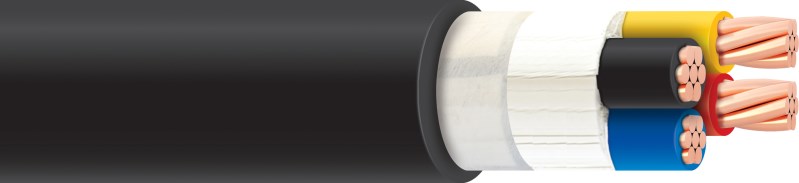 Cable dúplex, conductor de aluminio, aislamiento de PVC.