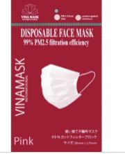 3 capas de mascarilla rosa