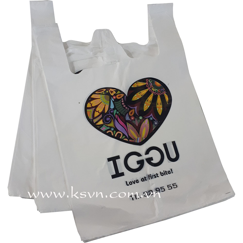 Bolsa de plástico para camiseta blanca de PE